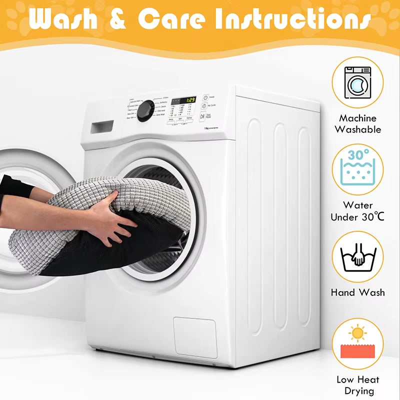 Orthopedic Hooded Fluffy Round Dog Bed - Calming Washable Pet Cuddler with Non-Slip Base for Puppies and Cats