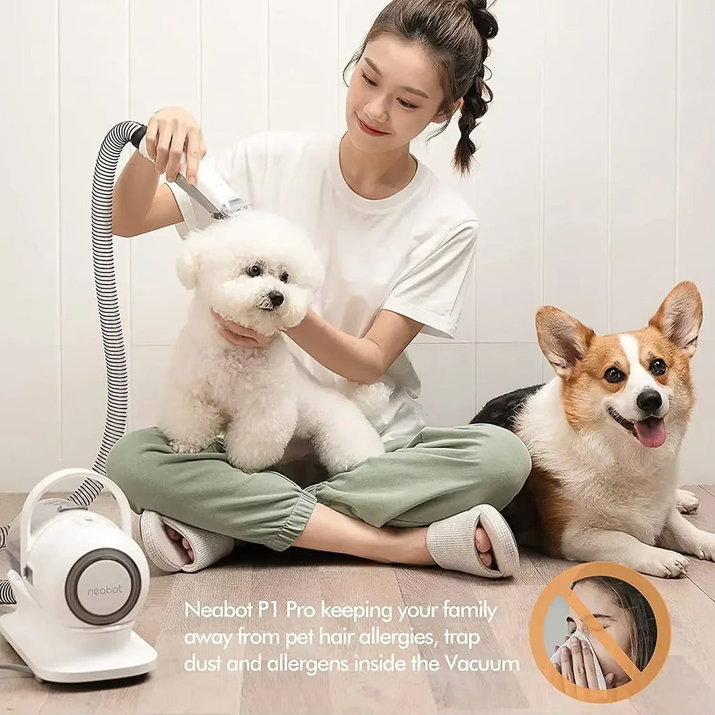 Neakasa P1 Pro Professional Pet Grooming Kit with 99% Vacuum Suction and 5 Essential Grooming Tools