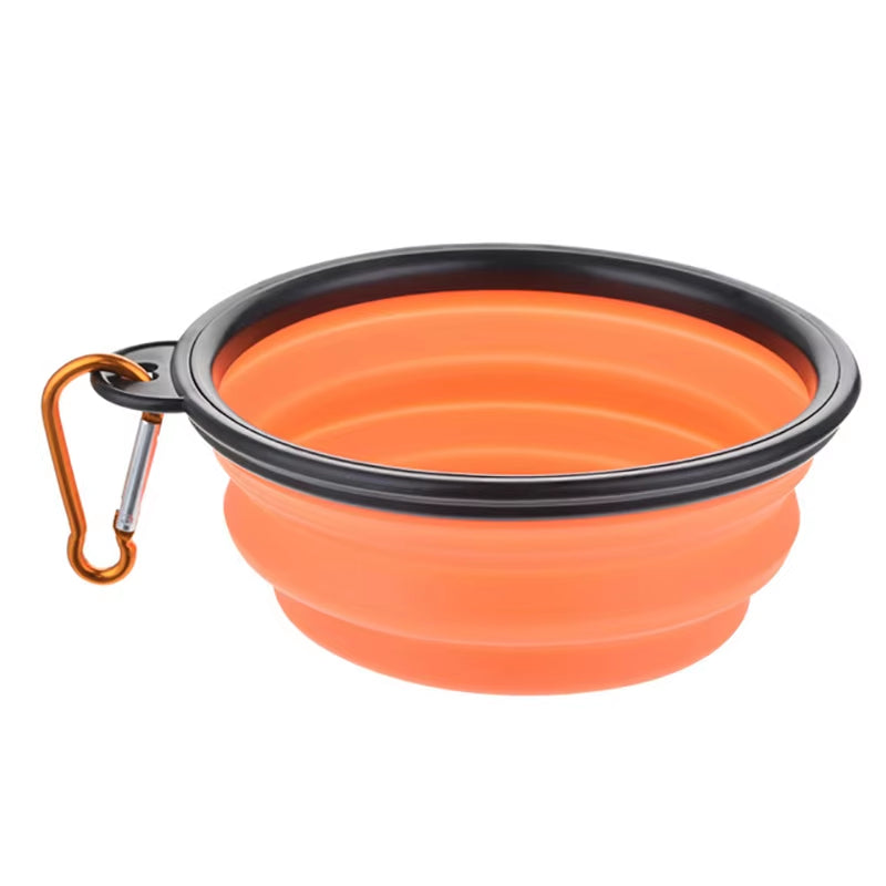 Large Collapsible Silicone Dog Bowl - 350/1000ml Portable Feeding Container for Outdoor Travel
