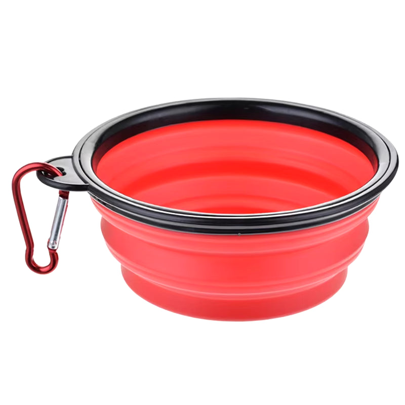 Large Collapsible Silicone Dog Bowl - 350/1000ml Portable Feeding Container for Outdoor Travel