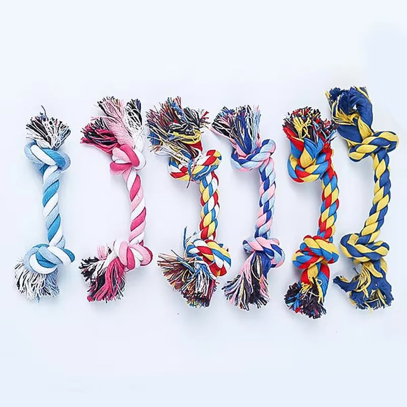 Durable Cotton Knot Rope Chew Toy for Puppies - Hemp Rope Molar Toy for Dental Care
