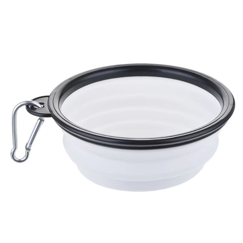Large Collapsible Silicone Dog Bowl - 350/1000ml Portable Feeding Container for Outdoor Travel