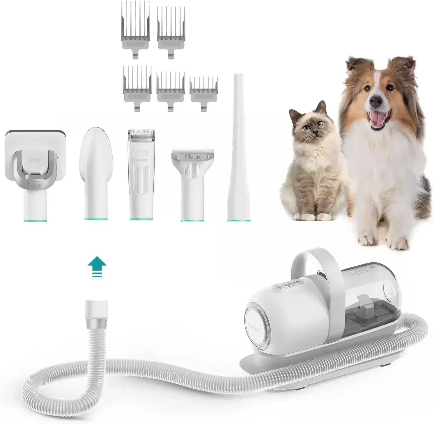 Neakasa P1 Pro Professional Pet Grooming Kit with 99% Vacuum Suction and 5 Essential Grooming Tools