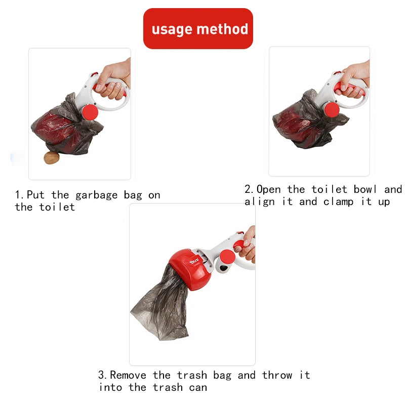 Portable Pet Dog Pooper Scooper and Waste Collection Tool for Convenient Outdoor Cleaning