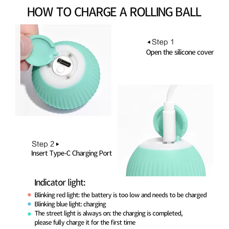Smart Interactive Dog Toy: Automatic Rolling Ball for Small Dogs - Engaging Indoor Play for Puppies