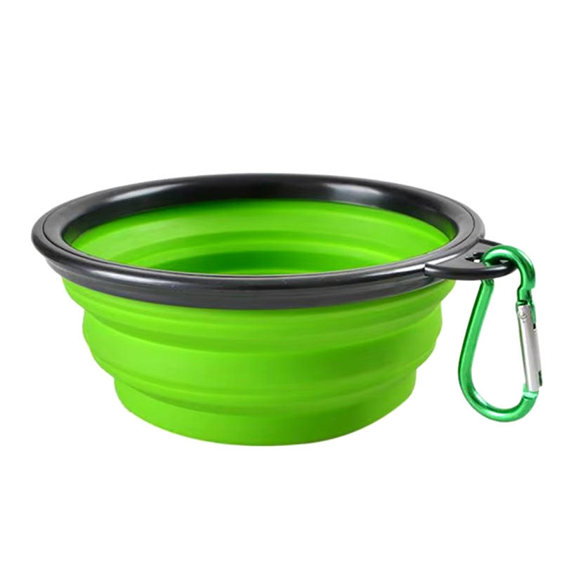 Large Collapsible Silicone Dog Bowl - 350/1000ml Portable Feeding Container for Outdoor Travel